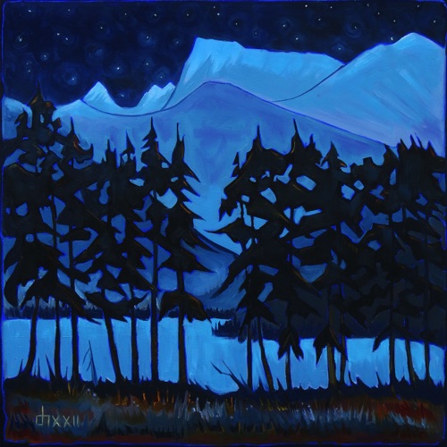 Waterton Mood, The Quiet of Night
32 x 32 oil on canvas $2400 sold Waterton Mood, The Quiet of Night
32 x 32 oil on canvas $2400 sold